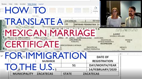 How To Translate A Mexican Marriage Certificate Into English For