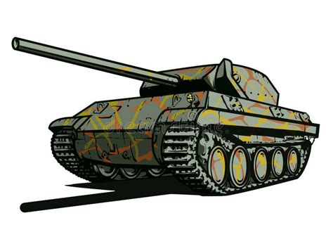 Battle Tank Vector Drawing Battle Tank Drawing Sketch Battle Tank In