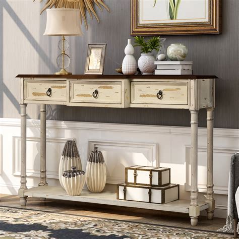 Modern Console Table With Drawers Camden Black Wood Contemporary