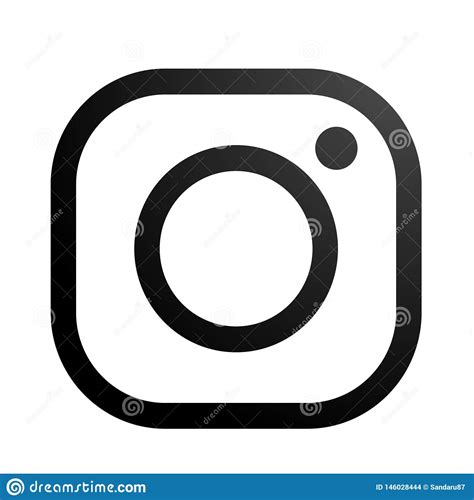 New Instagram Camera Logo Icon Black Vector With Modern