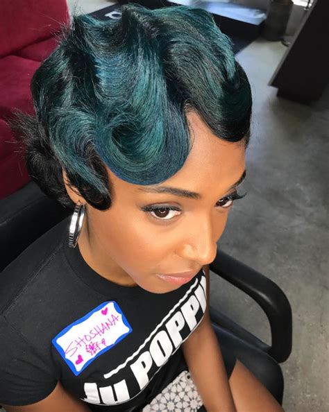 Love This Touch Of Teal By Artistry4gg Black Hair Information