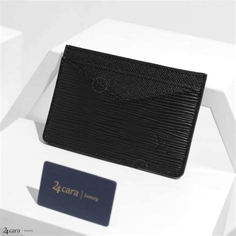 Louis Vuitton Neo Card Holder Epi Leather In Black