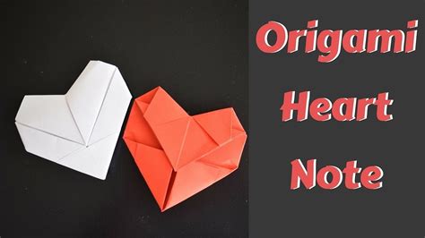 How To Fold An Origami Heart Note Youtube