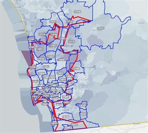 Zip Codes Map • San Diego California Usa California Ca San Diego