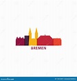 Bremen City Skyline Logo Illustration Stock Vector - Illustration of ...
