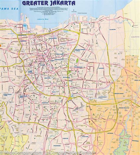 Jakarta Street Map Map Of Jakarta Street Java Indonesia