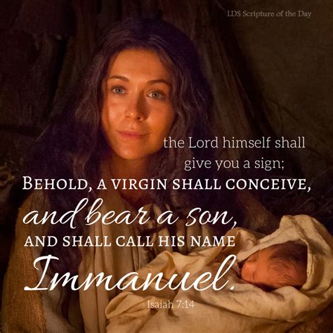 Lds Scripture Of The Day Isaiah 714