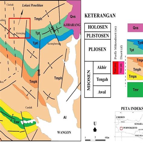 Gambar Peta Geologi Regional Daerah Gumelar Ajibarang Praptisih Download Scientific