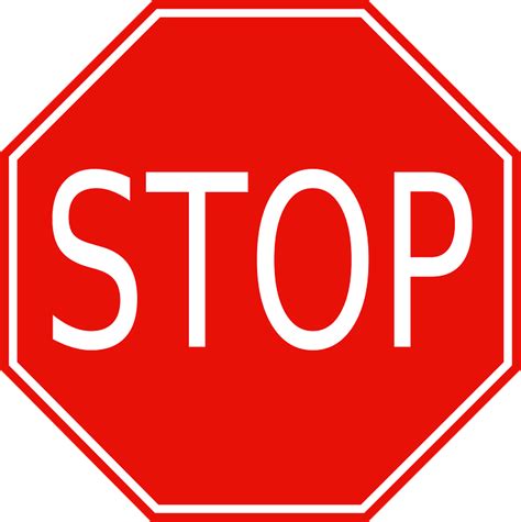 Stoppen Straßenschilder Straße Der Kostenlose Vektorgrafik Auf Pixabay