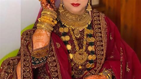 Kashmiri Brides Wearing Pound Mala And Heavy Gold Jewellery Kashmiri