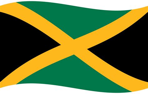 Jamaica Flag Wave Jamaica Flag Flag Of Jamaica 27292174 Png