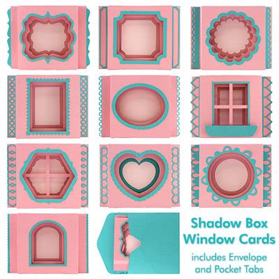Download Pazzles :: Cutting Files :: Pazzles Cutting Collection :: Shadow Box Window Cards Cutting Collection