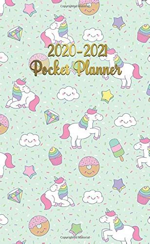 2020 2021 Pocket Planner Adorable Unicorn 2020 2021 Two Year Monthly Pocket Planner And