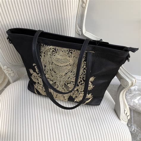 Sac 189 Black Bag With Gold Embroidery Dress To Be Different