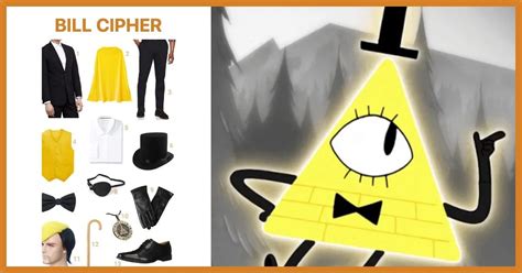 Unisex Cartoon Gravity Falls Bill Cipher Human Cosplay Costume Fashion