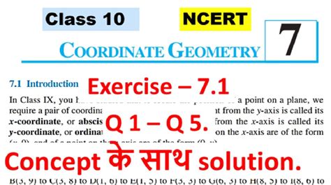 Coordinate Geometry Class 10 Chapter 7 Coordinate Geometry Class 10