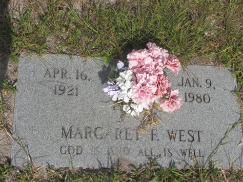Margaret Frances Hill West 1921 1980 Find A Grave Memorial