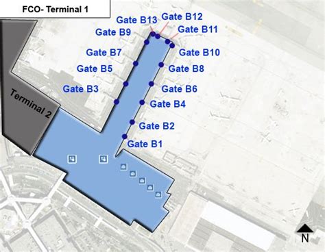 Rome Leonardo Da Vinci Airport Fco Terminal 2 Map