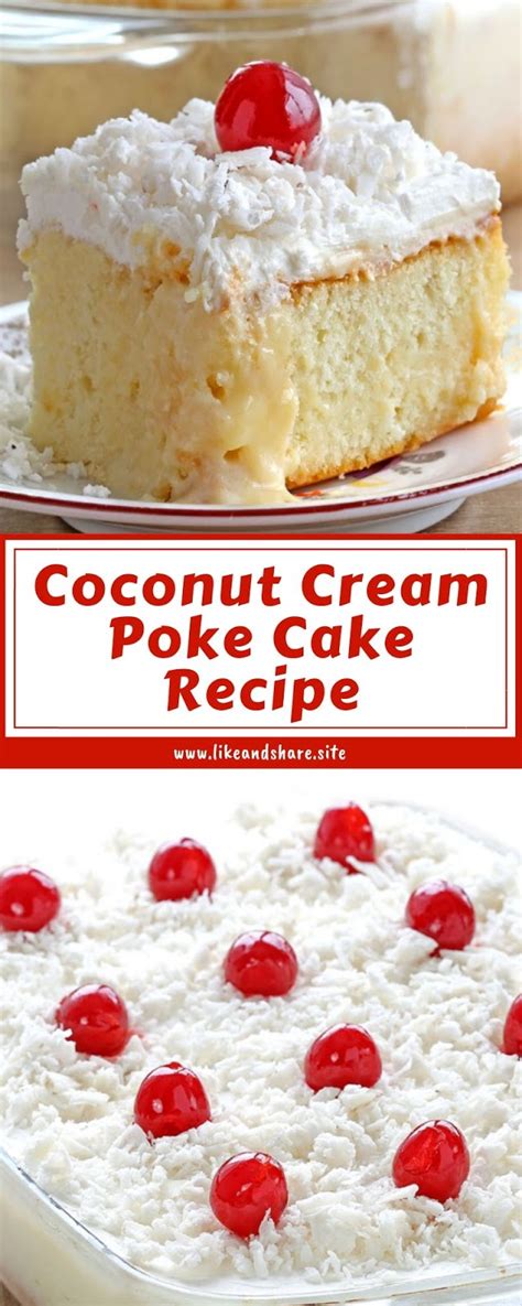 Best christmas poke cake from mommy s kitchen recipes from my texas kitchen vintage. Coconut Cream Poke Cake Recipe - Like and Share