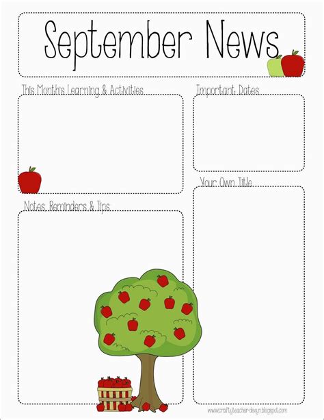 Free Printable Newsletter Templates Preschool