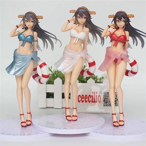 3 Color Collection Haruna Bikini Ver Model Action Figure Pvc 19cm Japanese Game Anime Sexy