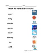 Worksheet: Matching Weather | Teaching Resources