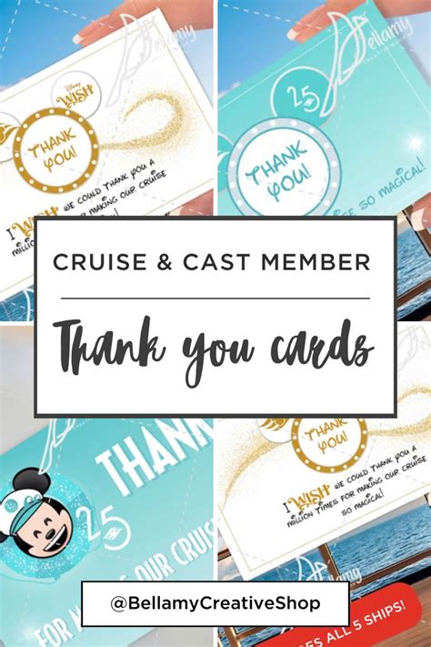 Thank You Cards For Cruise Cast Members