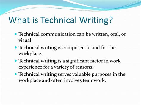 Ppt Technical Writing Powerpoint Presentation Free Download Id7114423