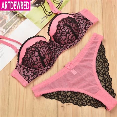 discount artdewred luxury lace 1 2 cup sexy women lingerie push up bra set big size special