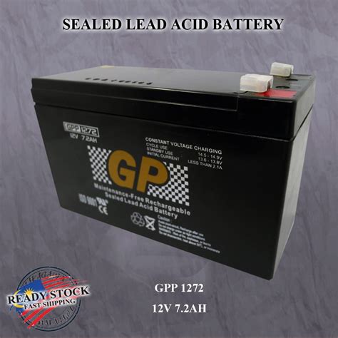 Gp 12v 72ah Rechargeable Sealed Lead Acid Battery Gpp 1272 Shopee
