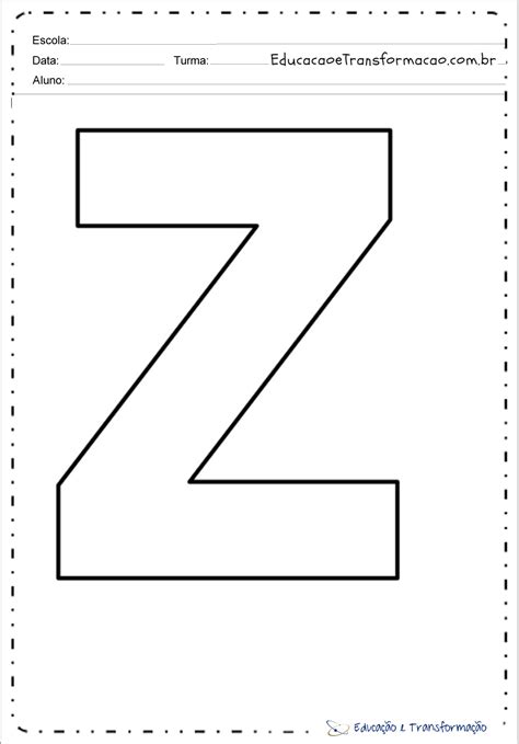 Imprimir Letra Z Para Recortar Colorear Manualidades