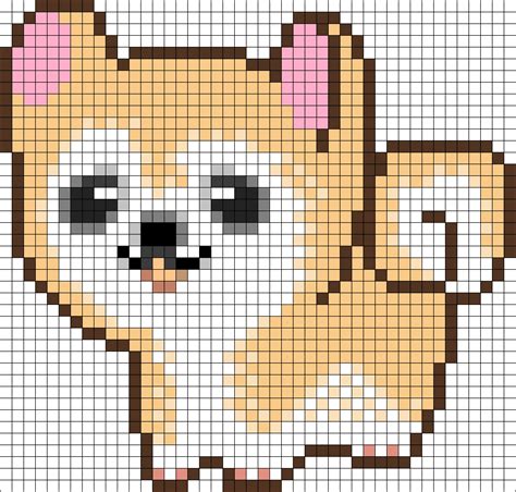 Download Cute Dog Perler Bead Pattern Bead Sprite Pixel Art Easy