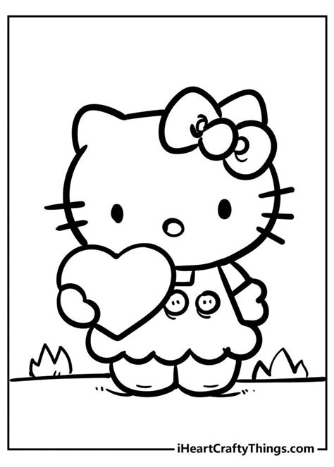 Hello Kitty Coloring Page Hello Kitty Colouring Pages Cartoon Coloring