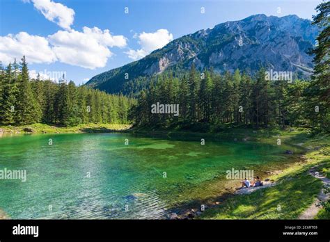 Hochschwab Mountains Grüner See Green Lake In Hochsteiermark