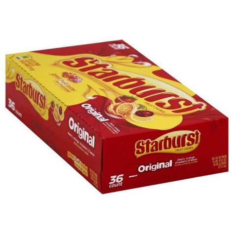 Starburst Fruit Chews Candy 36 Ct Box Gj Curbside