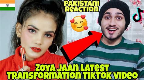 Pakistani React On Zoya Jaan Latest Transformation Tiktok Videos Zoya Jaan Tiktok Rk