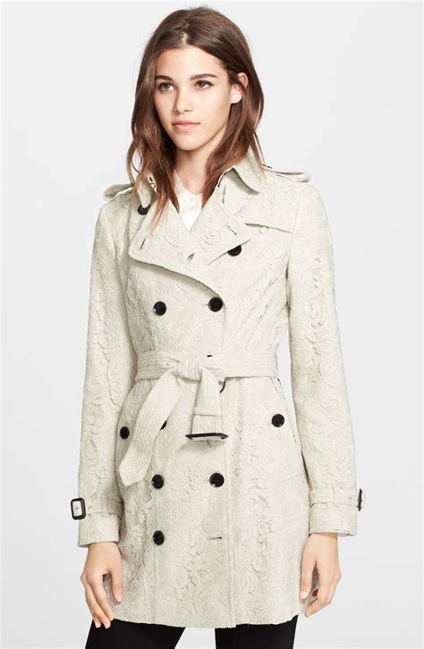 Burberry London Double Breasted Lace Trench Coat Nordstrom