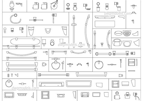 All our designs are categorized in multiple categories / subcategories ranging from furniture. Bathroom accessories DWG, free CAD Blocks download