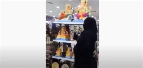 Footage Of Burqa Clad Muslima Smashing Hindu Idols Goes Viral Video