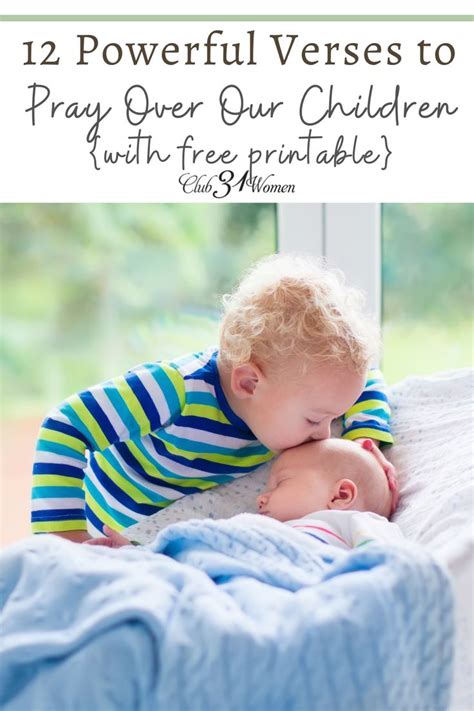 12 Powerful Verses To Pray Over Our Children With Free Printable