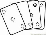 Coloring Cards Playing Printable Dice Card Games Deck Uno Game Template Poker Coloringpages101 Supercoloring Version Drawing Getcolorings sketch template