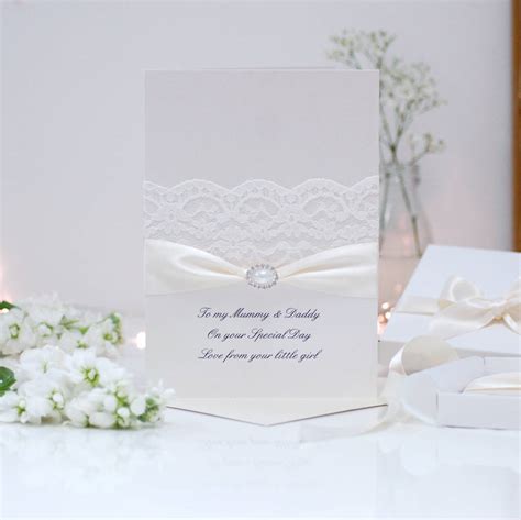 Large Pearl Personalised Wedding Card By The Luxe Co