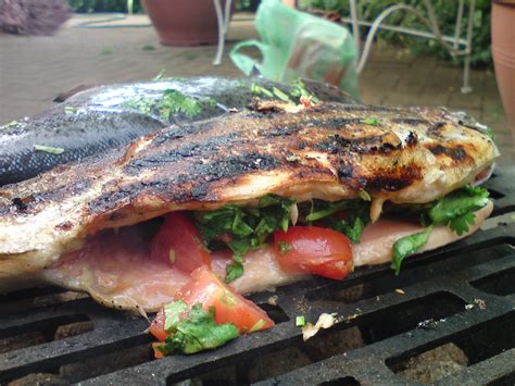 How to grill fish on bbq. Free photo: Trout fish barbecue - Barbecue, Bbq, Camping ...