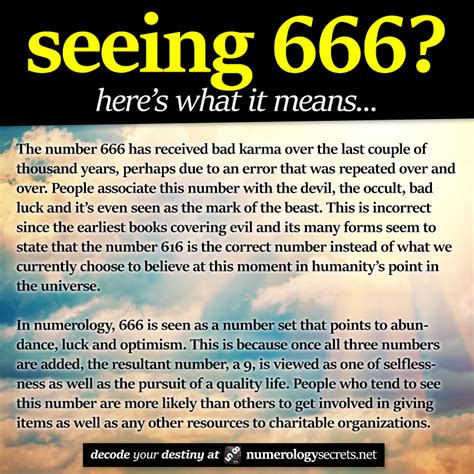 Seeing 666 Learn More At Numerology 666