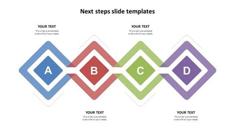 Use Attractive Next Steps Slide Templates Design 4 Node Template