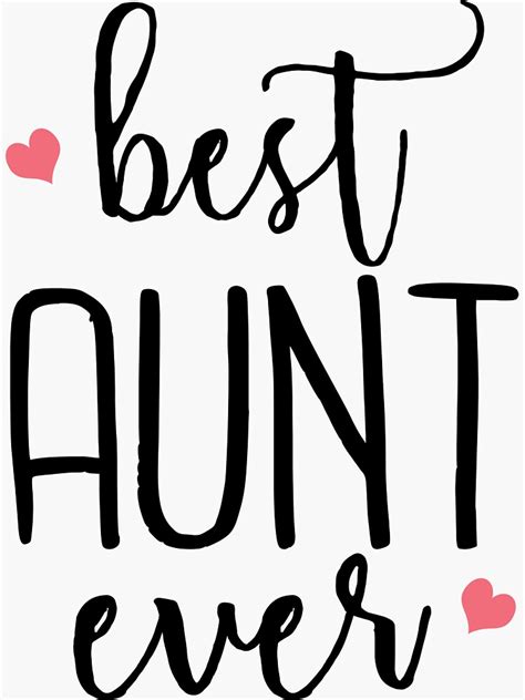 best aunt ever cute t for aunts sticker for sale by easyfuntees redbubble