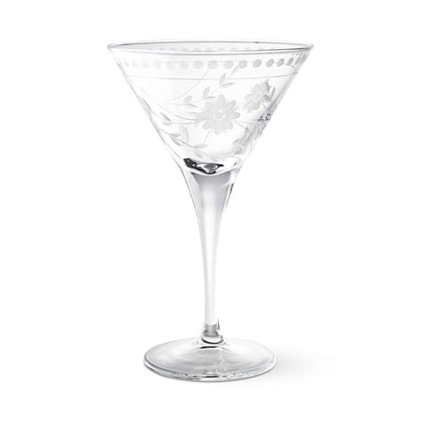 Vintage Etched Martini Glass Williams Sonoma Au