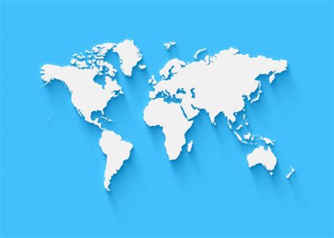 Flat World Map With Countries Stock Photos Pictures And Royalty Free