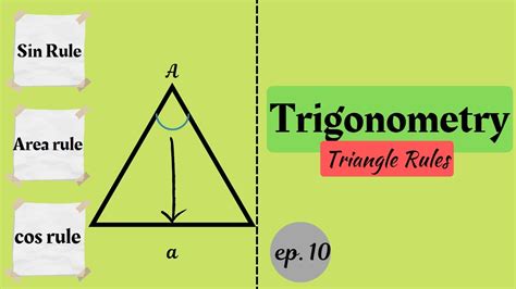 Grade Trigonometry Triangle Rules Sine Rule Cosine Rule Area Rule Youtube
