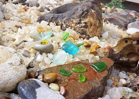 Blue Green Sea Glass Beach Coastal Seaglass Greeting Card For Sale By